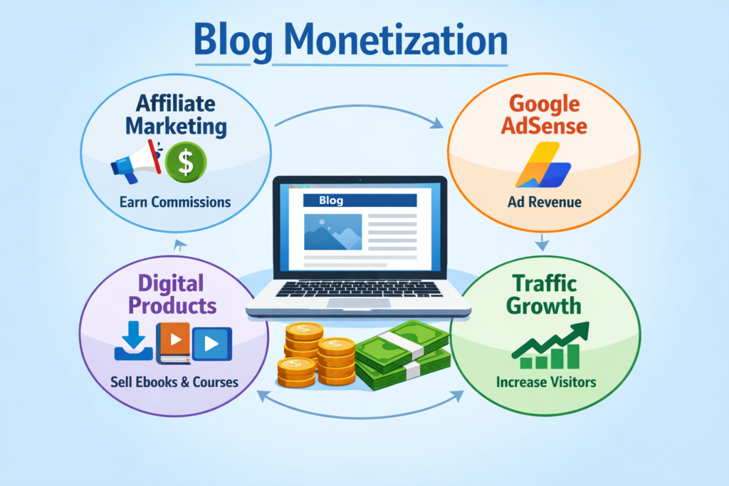 Blog monetization methods for how to start blogging