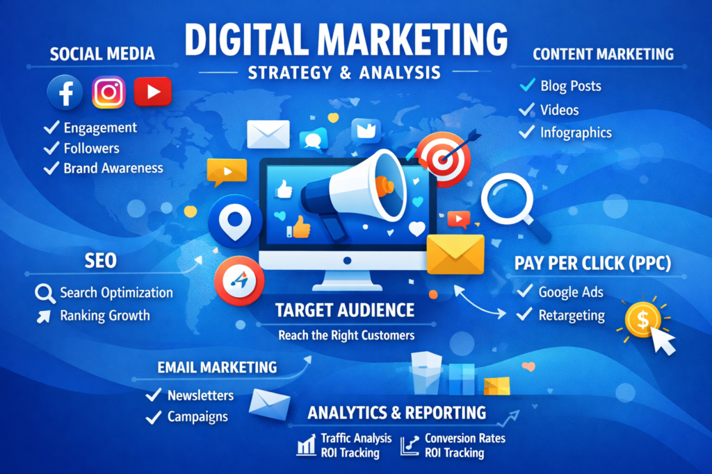 Social media and online marketing in free digital marketing PDF guide