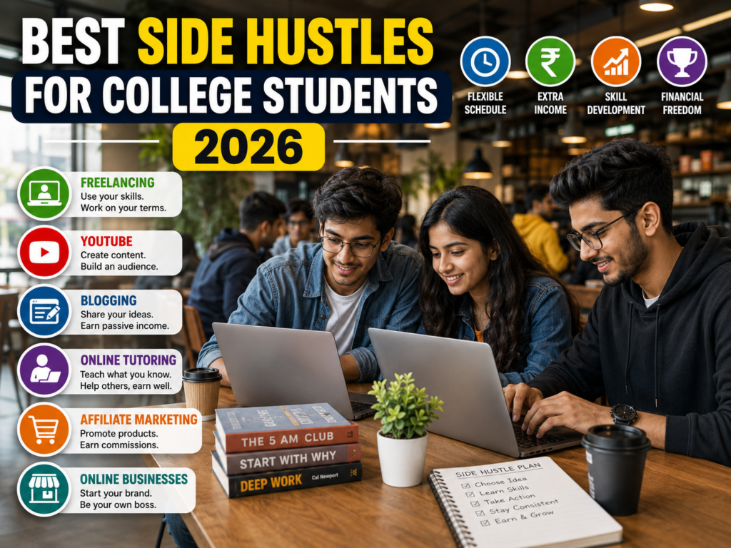 Indian college students building side hustles in 2026.