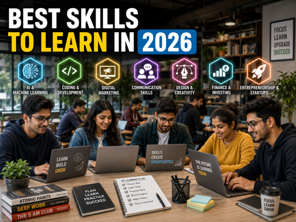 Indian students and professionals learning high-income skills in 2026.